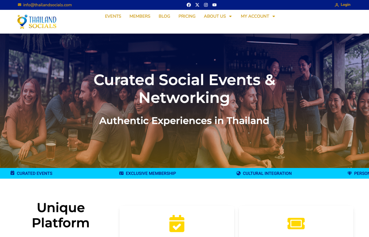 Thailand Socials website preview